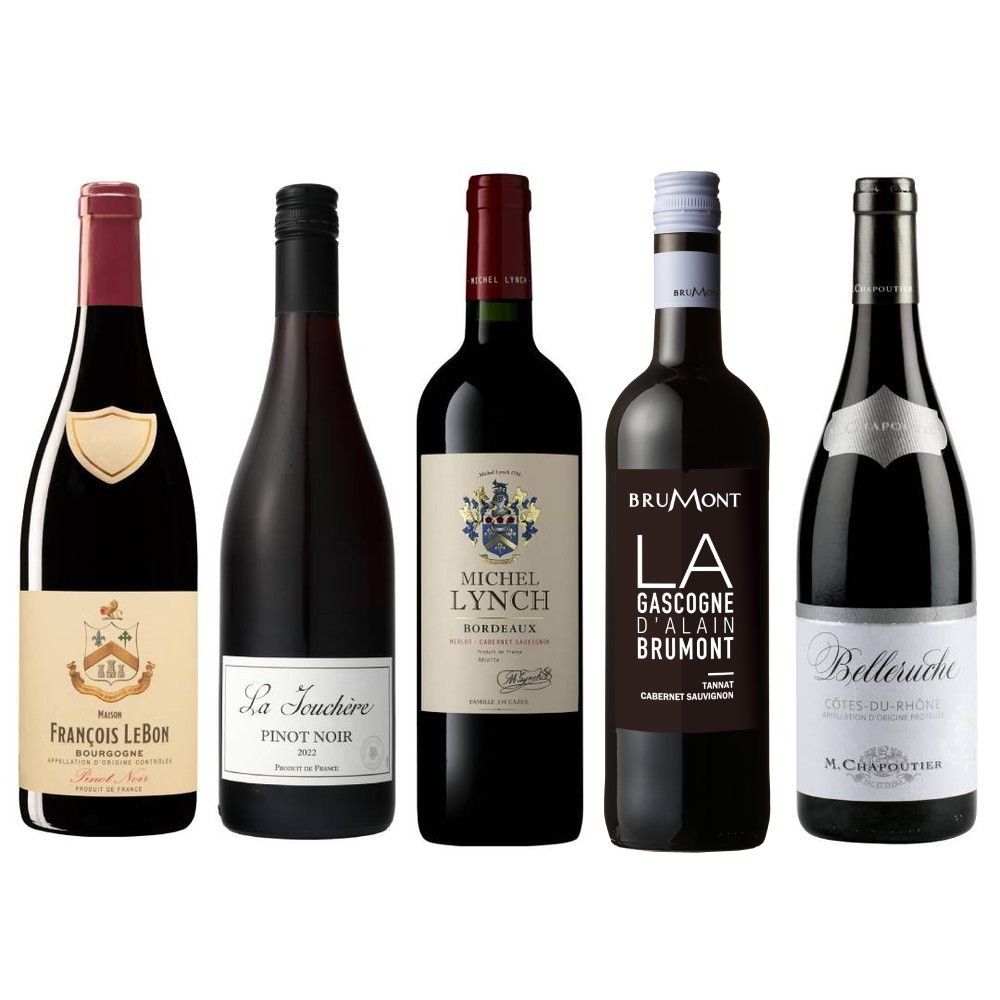 ＜三国ワイン＞厳選 フランス銘醸 赤ワイン 750ml×5本