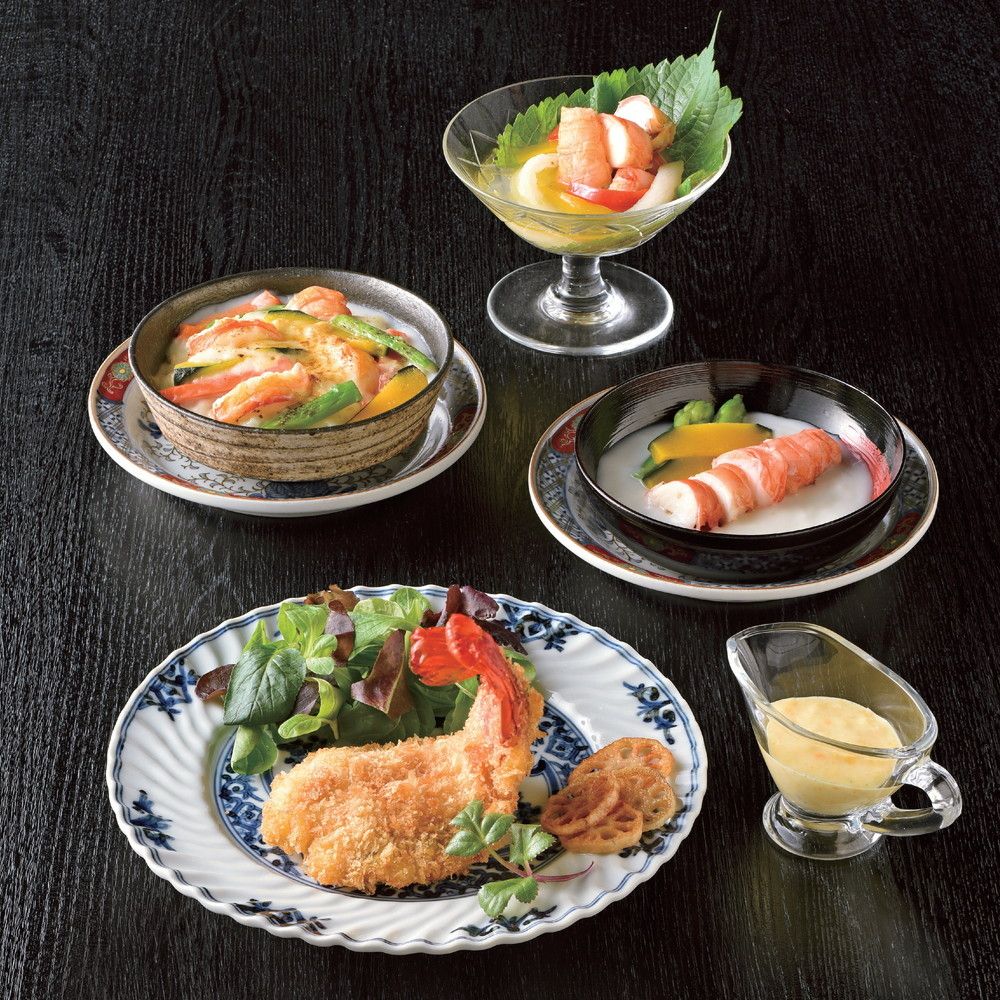 ＜日本のおいしいお料理＞伊勢海老洋風料理4種 賞味期限：製造日より冷凍90日